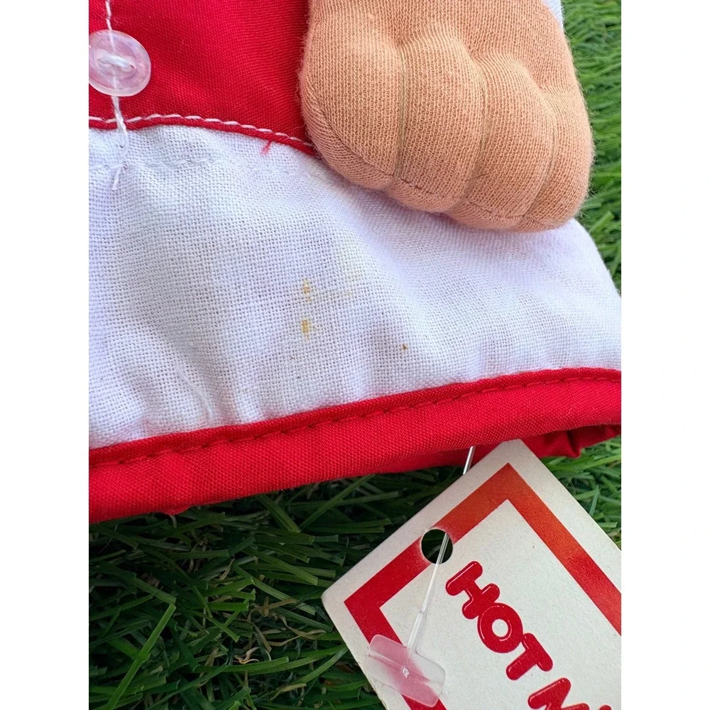 Vintage Hot‎ Mitt King Santa Mrs Claus Christmas Oven Mitt Set Red Gingham Retro